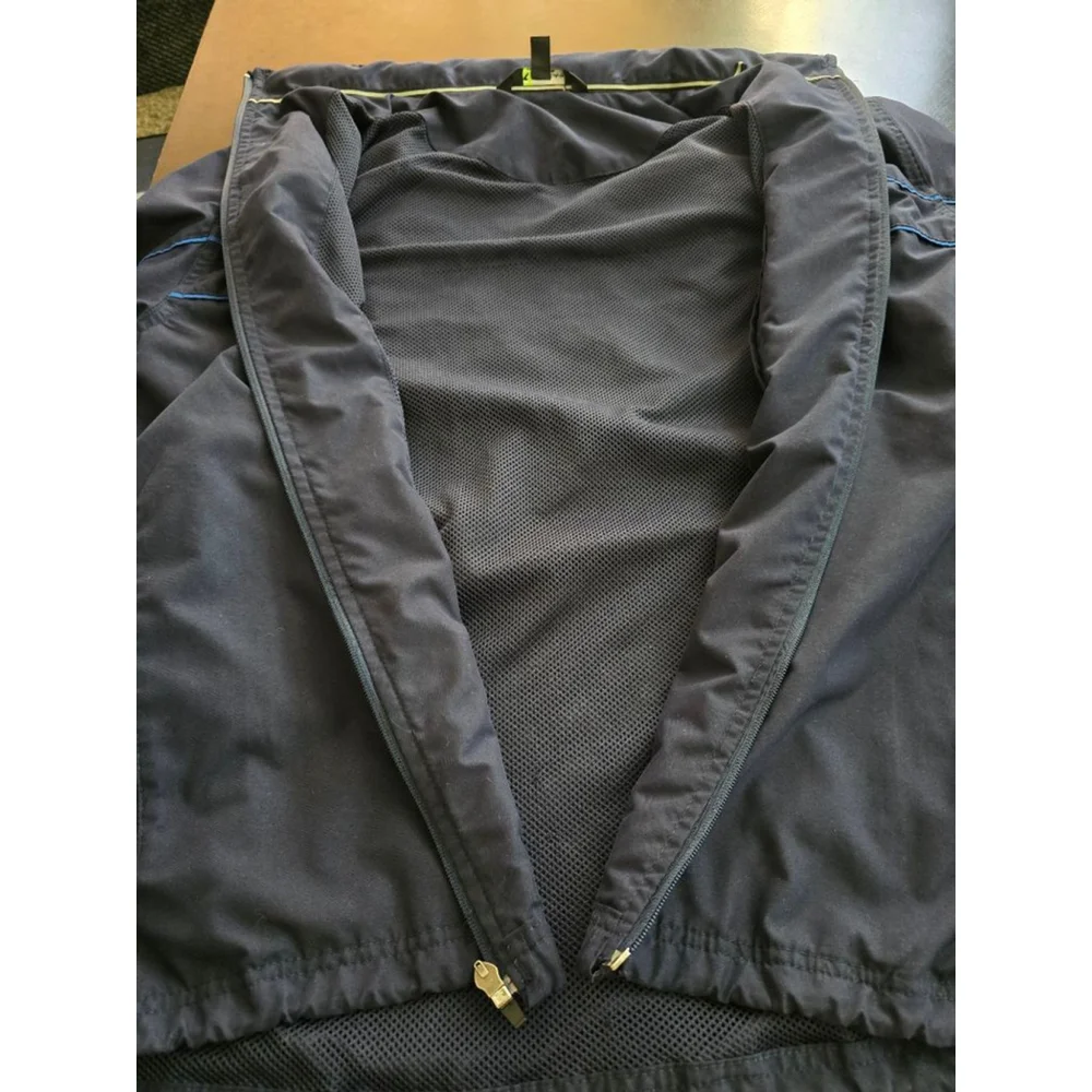Men's Vintage 90s Tek Gear Navy Blue Windbreaker Jacket L Gorpcore Streetwear